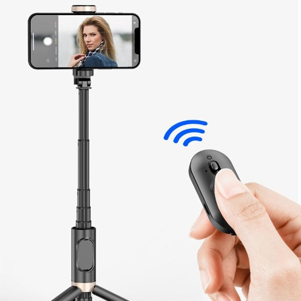 Bluetooth Wireless Handheld Selfie Stick Tripod Extendable Monopod with Remote- USB Rechargeable