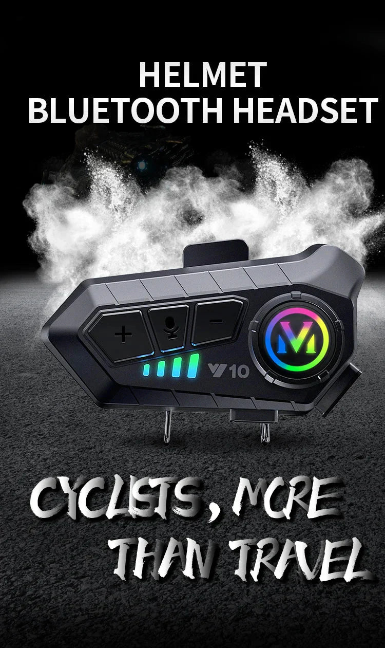 Y10 Helmet Bluetooth Earphones Waterproof Noise Reduction Motorcycle Earphones