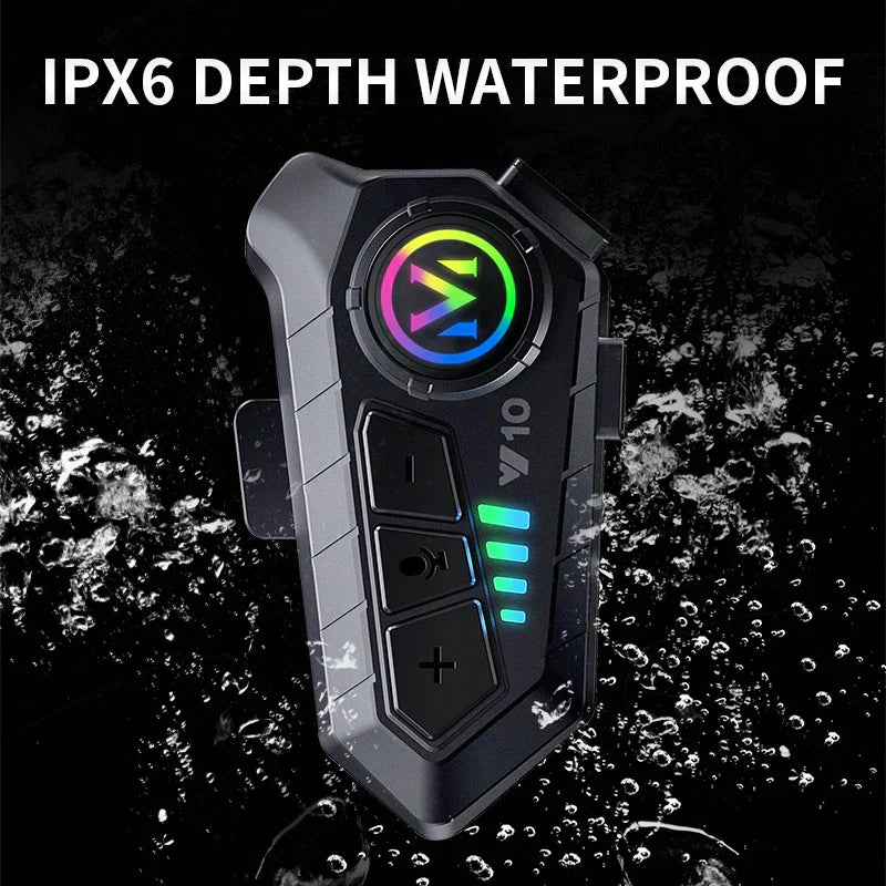 Y10 Helmet Bluetooth Earphones Waterproof Noise Reduction Motorcycle Earphones